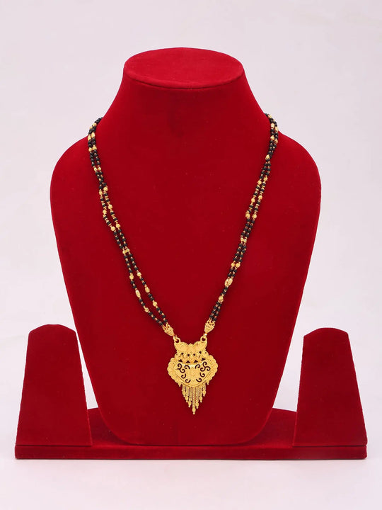 Double Chain Copper Gold-Plated Mangalsutra