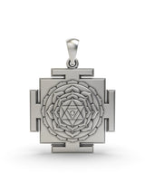 Baglamukhi Yantra Sterling Silver Pendant