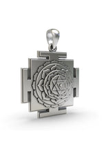 Baglamukhi Yantra Sterling Silver Pendant