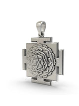Baglamukhi Yantra Sterling Silver Pendant