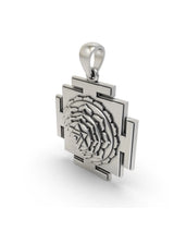 Baglamukhi Yantra Sterling Silver Pendant