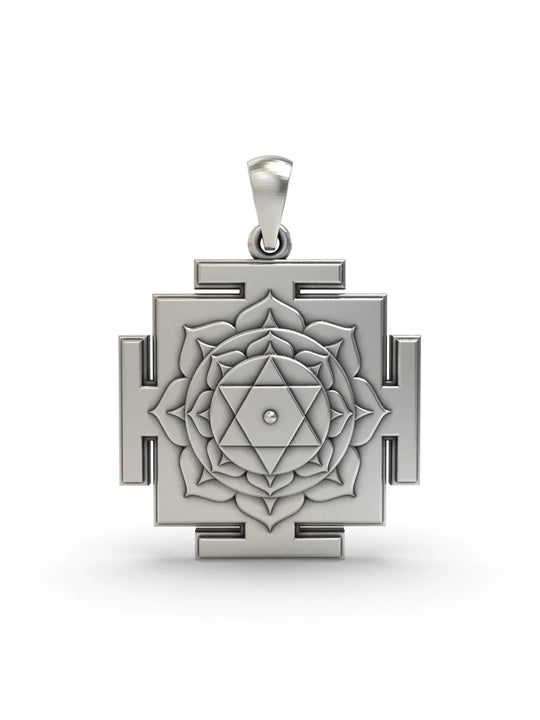 Bhuvaneshwari Yantra Sterling Silver Pendant