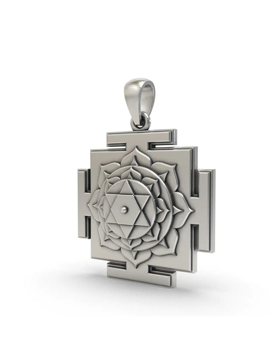Bhuvaneshwari Yantra Sterling Silver Pendant