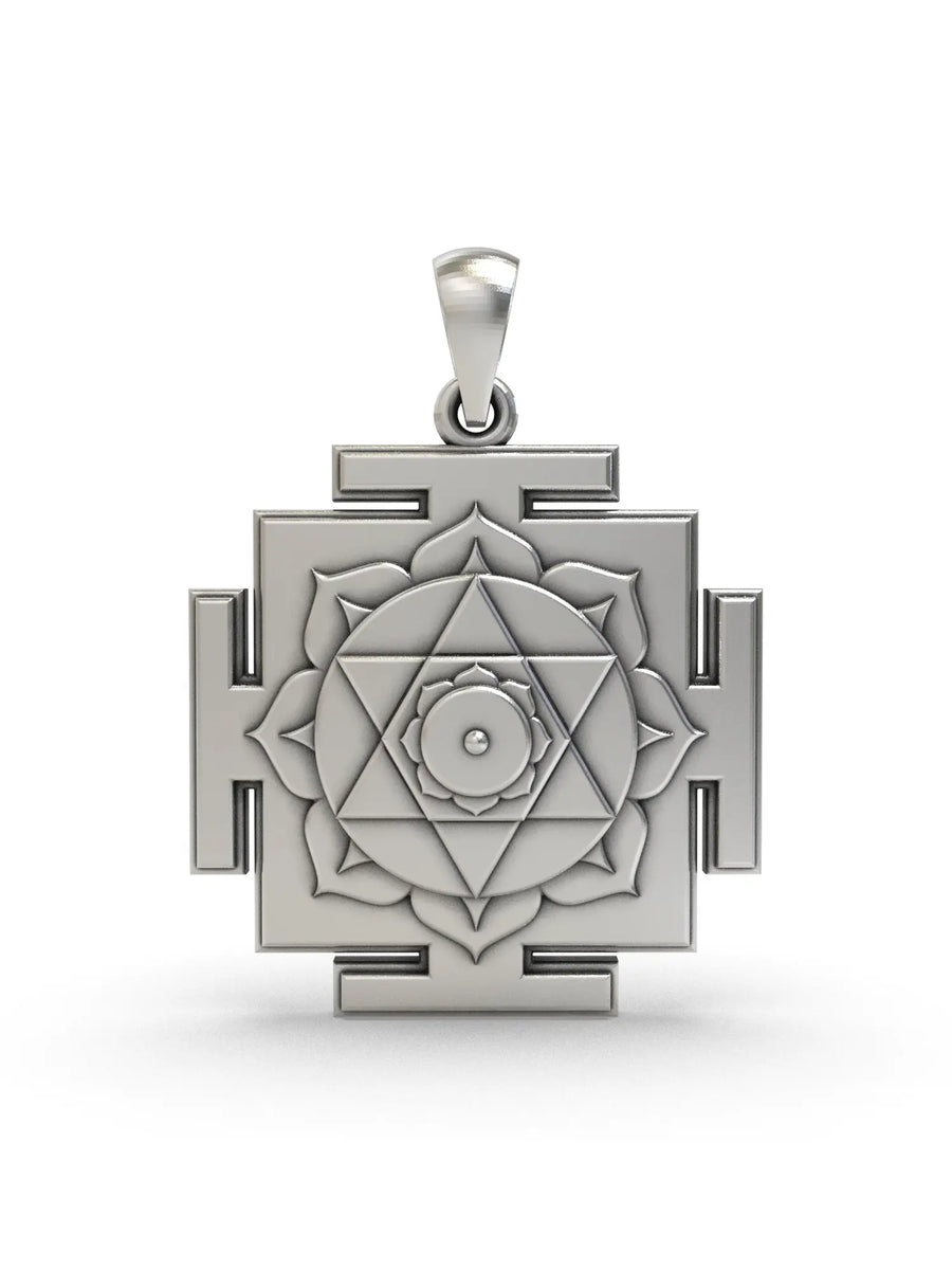 Kamala Yantra Sterling Silver Pendant