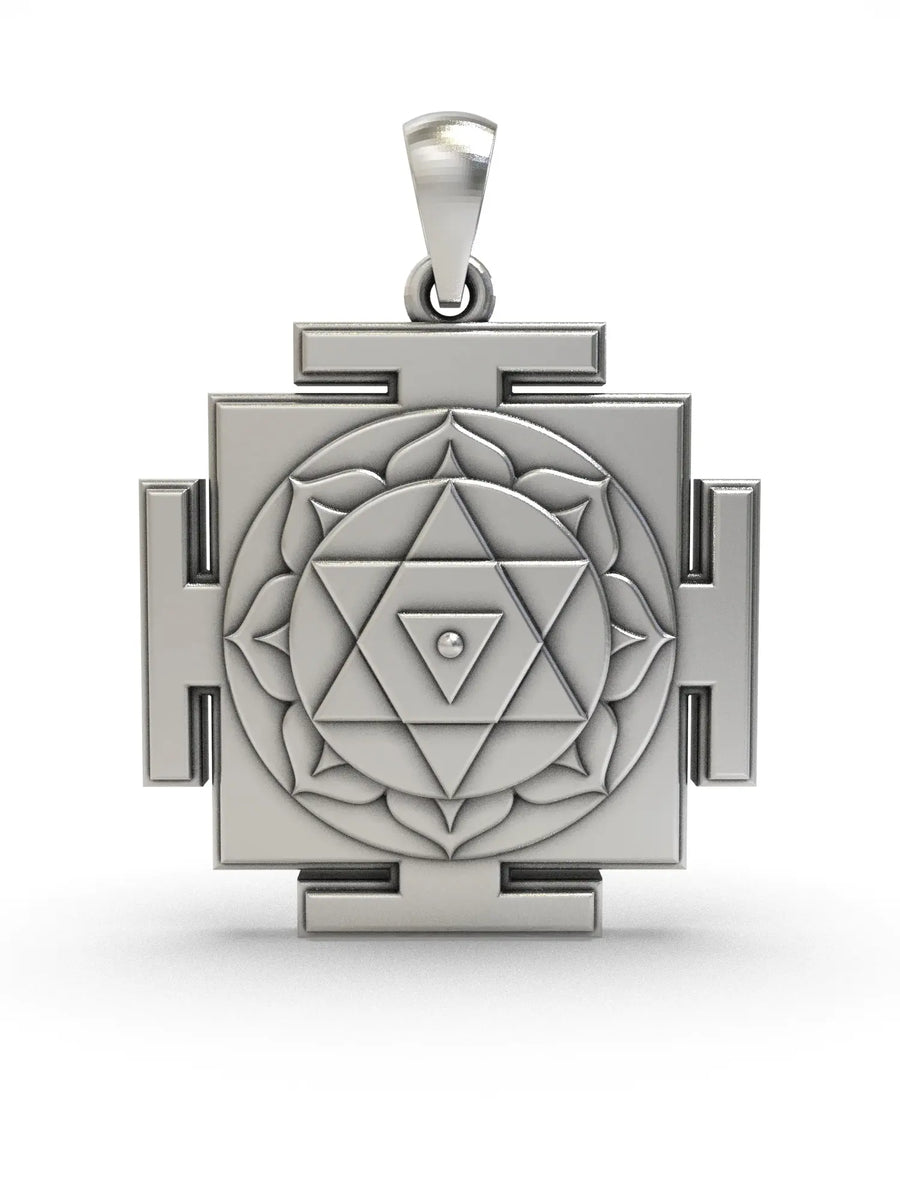 Dhumavati Yantra Sterling Silver Pendant