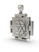 Dhumavati Yantra Sterling Silver Pendant
