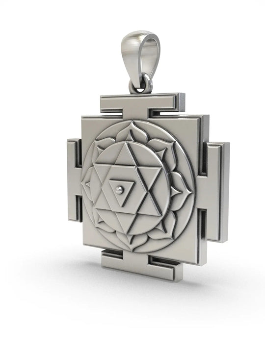 Dhumavati Yantra Sterling Silver Pendant