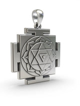 Dhumavati Yantra Sterling Silver Pendant