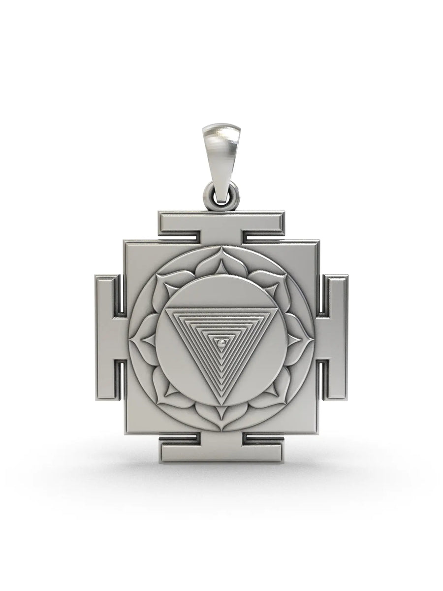 Tripura Bhairavi Yantra Sterling Silver Pendant