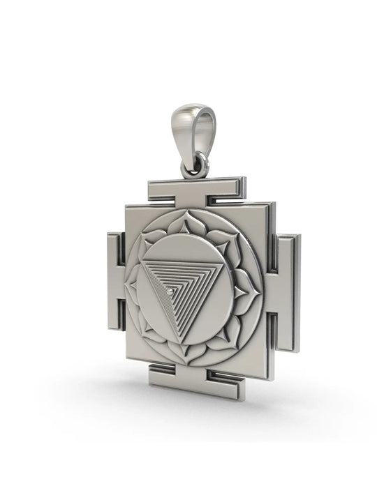 Tripura Bhairavi Yantra Sterling Silver Pendant