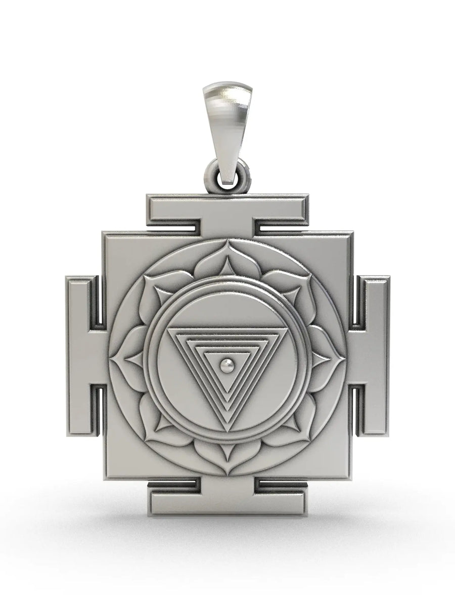 Mahakali Yantra Sterling Silver Pendant