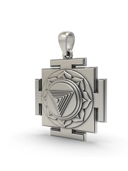 Mahakali Yantra Sterling Silver Pendant