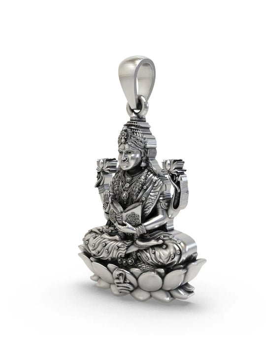 Goddess Tripura Bhairavi Sterling Silver Pendant