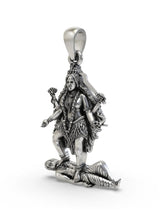 Mahakali Standing Over Shiva Sterling Silver Pendant