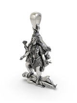 Mahakali Standing Over Shiva Sterling Silver Pendant