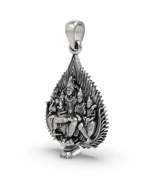 Shiva Parivar Sterling Silver Pendant