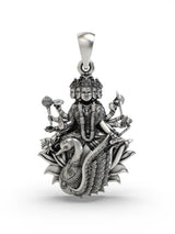 Goddess Gayatri Sterling Silver Pendant
