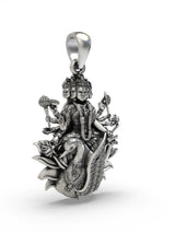 Goddess Gayatri Sterling Silver Pendant