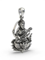 Goddess Matangi Sterling Silver Devotional Pendant