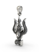 Trishul Nandi and Damru Sterling Silver Pendant