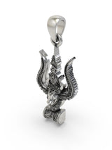 Trishul Nandi and Damru Sterling Silver Pendant