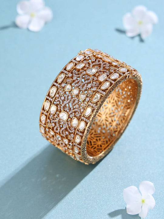 Stone Studded Brass Bridal Kada Bangles