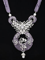 Pearl Drop Zircon and Beaded Multi Strand Necklace Set