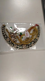 Floral Polki Stone Hasli Necklace and Earrings Set