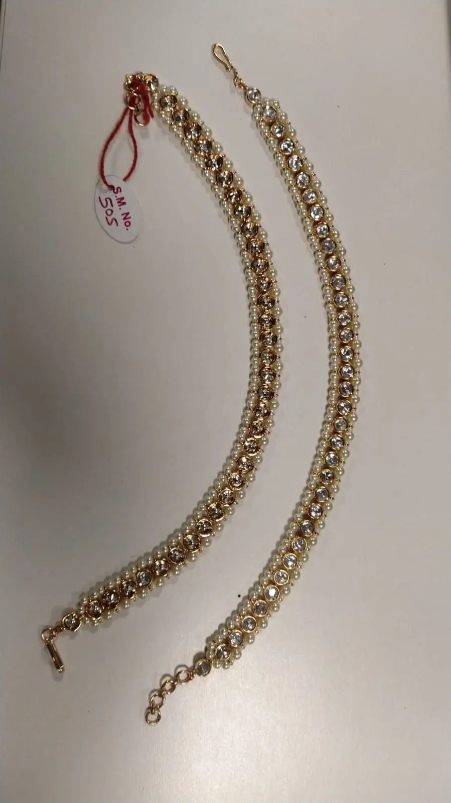 Antique Brass Ear Chain Pair