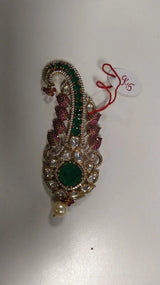 Brass Kalangi Maang Tikka with Floral Motif Detail