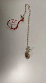 Floral Green Enamel and Pearl Drop Maang Tikka