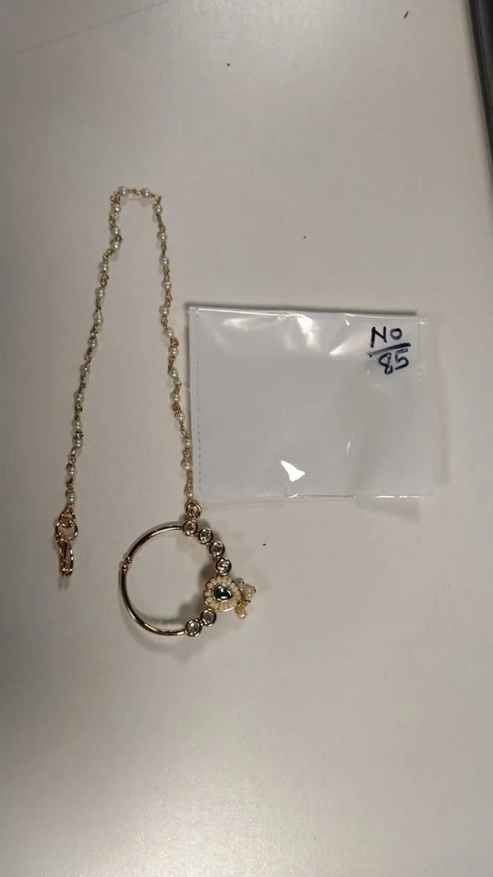Kundan Brass Nose Ring with Floral Motif Detail