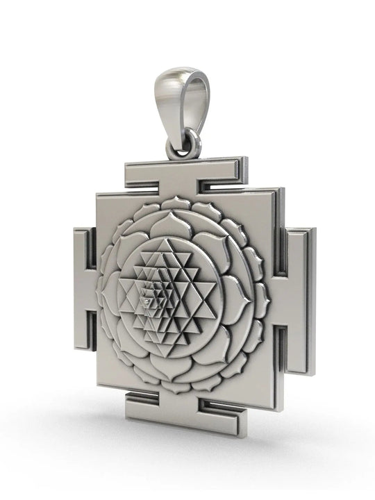 Tripura Sundari Yantra Sterling Silver Pendant