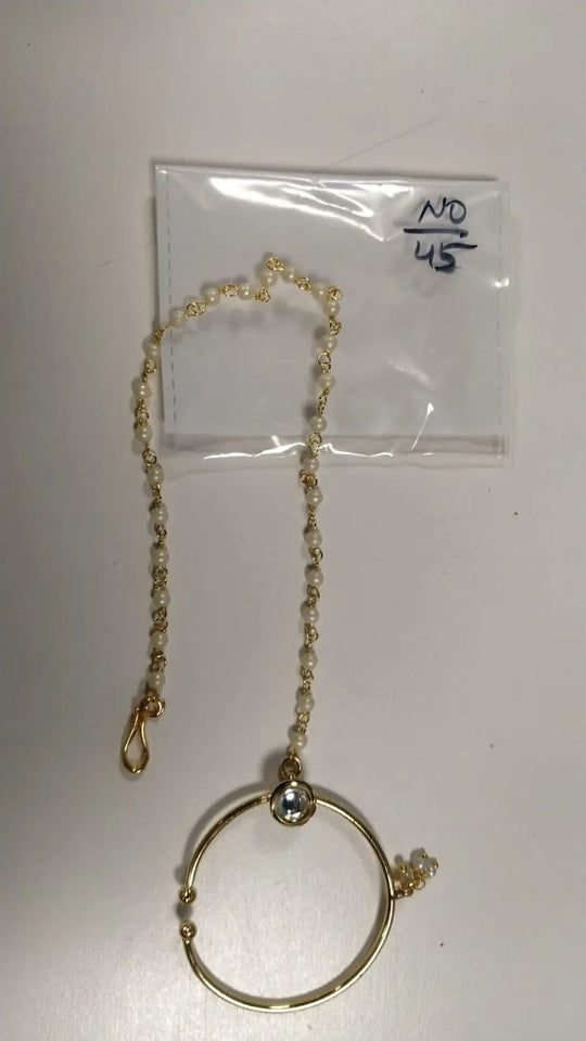 Brass Nose Ring with Chain