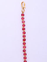 Floral Brass Nath with Beaded Chain