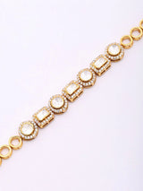 Zircon Tennis Bracelet in Sterling Silver with Mixed Cut Stones