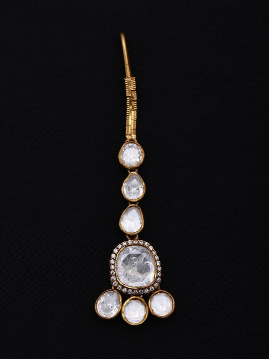 Zircon Studded Sterling Silver Maang Tikka