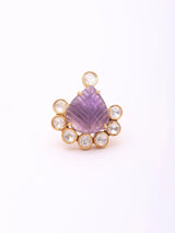 Amethyst Sterling Silver Adjustable Ring