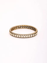 Moissanite Studded Sterling Silver Bangles (Pair)