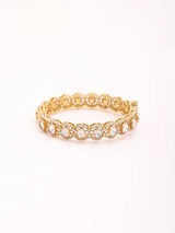 Moissanite Studded Sterling Silver Openable Bangles Pair