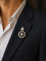 Moissanite Chakra Sterling Silver Brooch