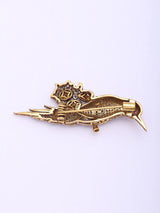 Moissanite Bird Motif Sterling Silver Brooch