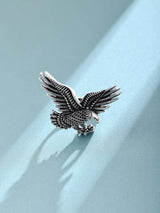 Superfine Eagle Motif Sterling Silver Adjustable Ring