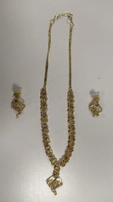 Geometric Cut Lavender American Diamond Necklace and Earrings Set