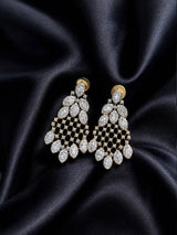 Marquise Stone Studded Brass Necklace and Earring Set