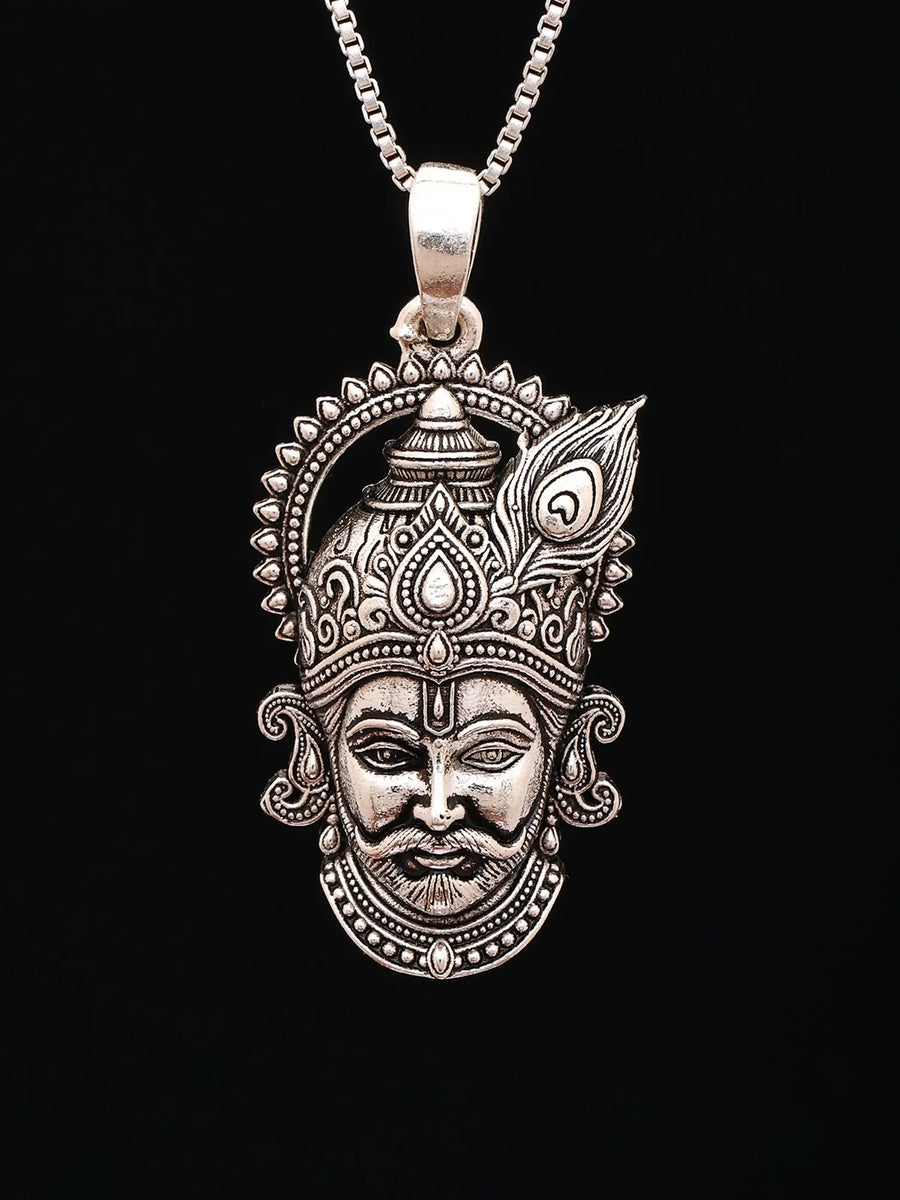 Khatu Shyam Ji Sterling Silver Pendant