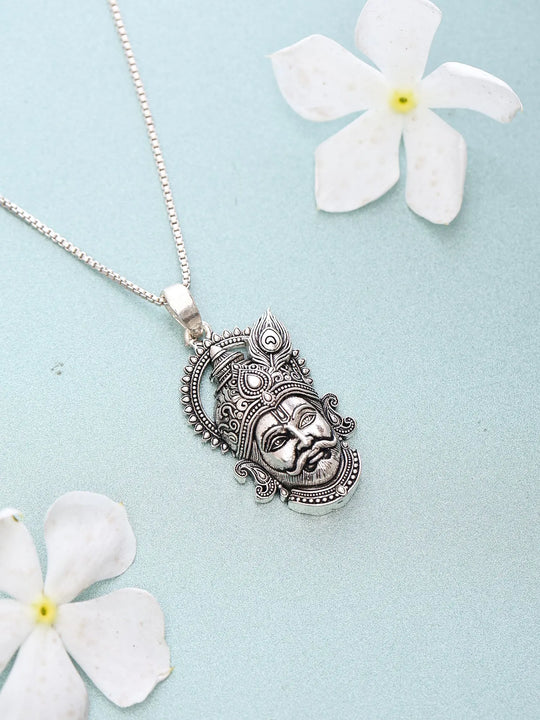 Khatu Shyam Ji Sterling Silver Pendant