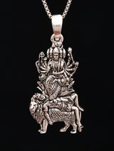 Goddess Durga Kali Gayatri Sterling Silver Pendant