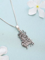 Goddess Durga Kali Gayatri Sterling Silver Pendant