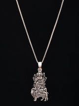 Goddess Durga Kali Gayatri Sterling Silver Pendant